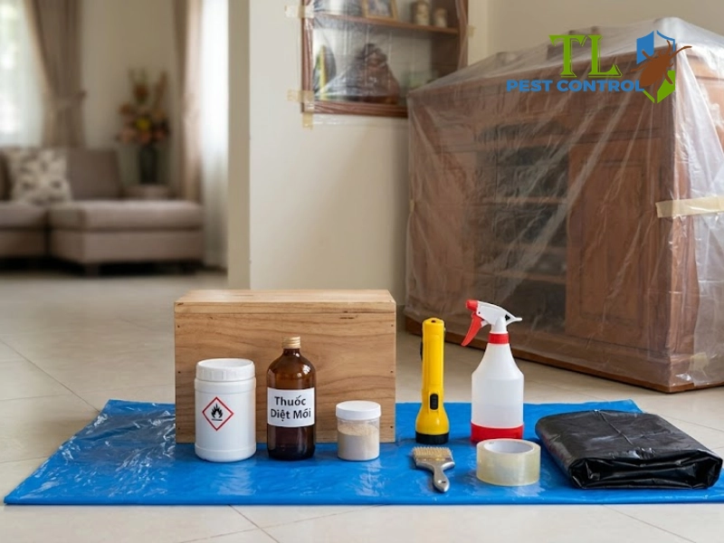 chuẩn bị trước khi diệt mối tại nhà