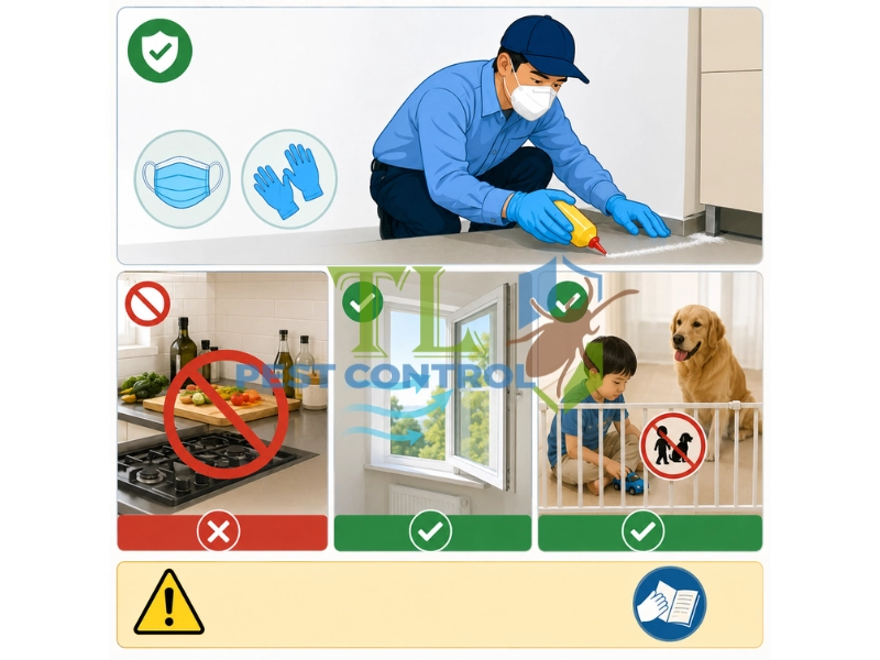 cách sử dụng thuốc diệt mối dạng bột