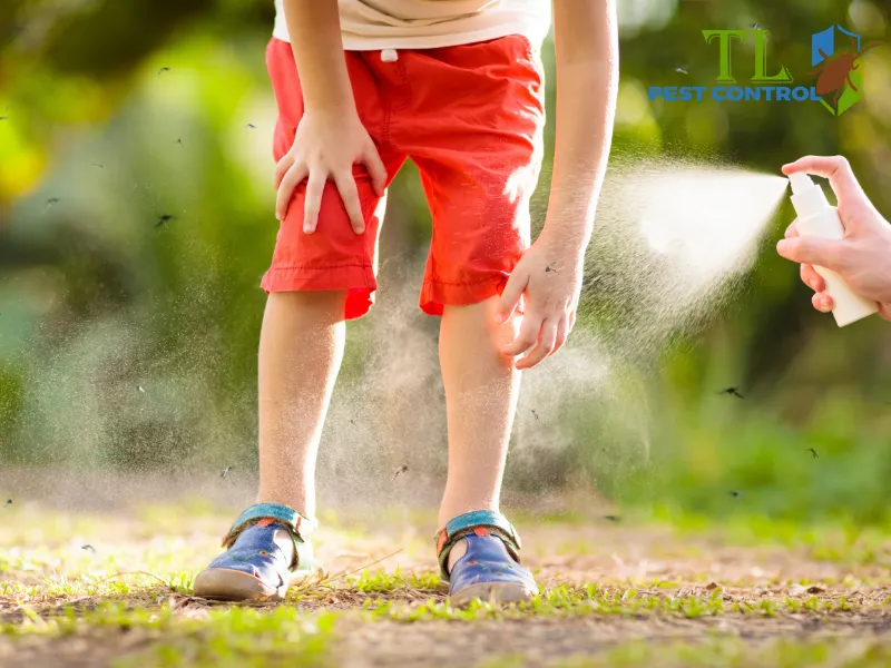 Giữ khoảng cách an toàn với cơ thể khi xịt thuốc diệt muỗi 